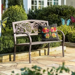 Plow & Hearth Outdoor Benches>Butterfly Metal Garden Bench