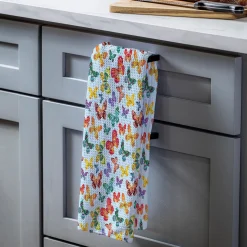 Plow & Hearth Kitchen Linens>Butterfly Toile Quick Dry Kitchen Towel, 18" x 30"