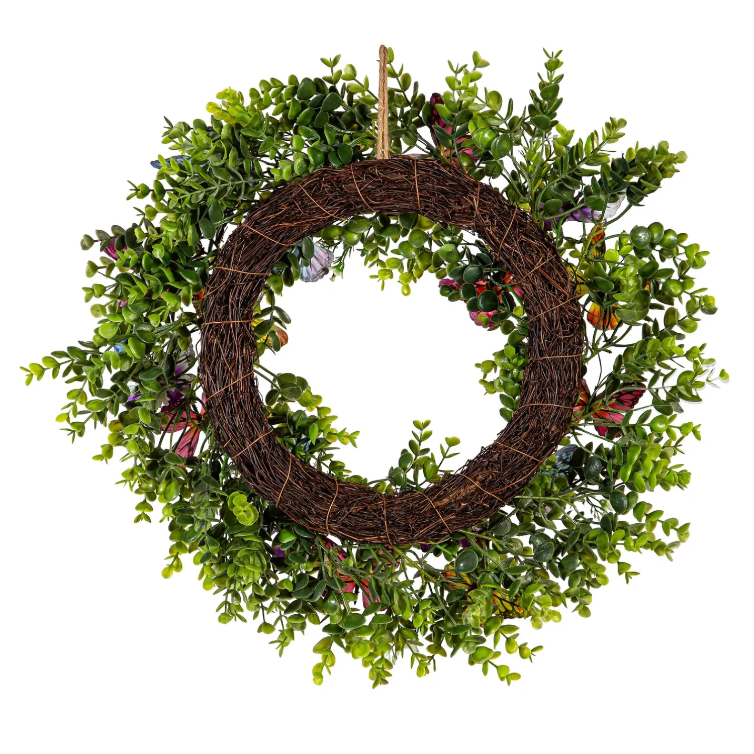 Plow & Hearth Wreaths|Faux Flowers & Plants>Butterfly Wreath, 20"
