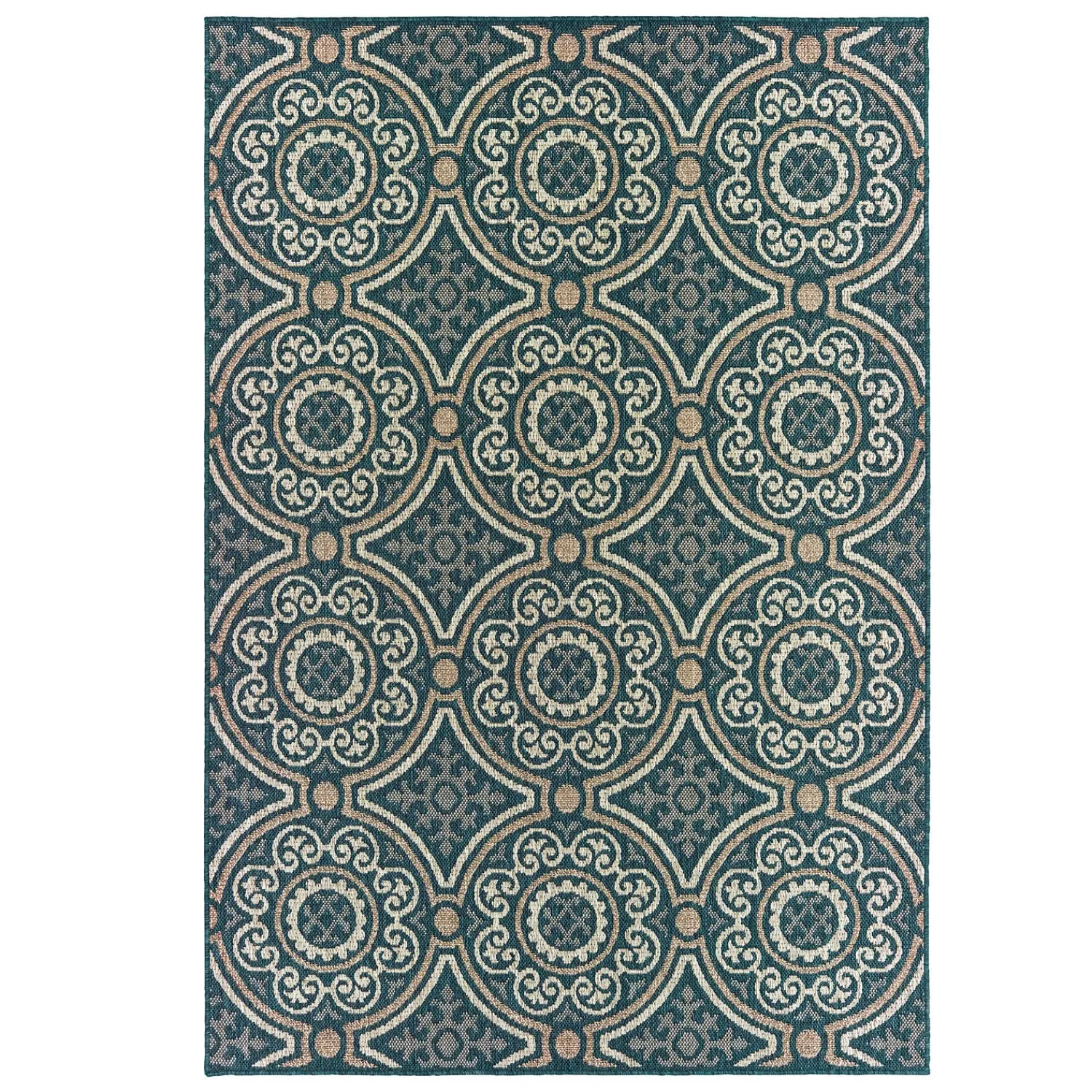 Plow & Hearth Area Rugs>Cambridge Circles Indoor/Outdoor Rug, 3'3" x 5'