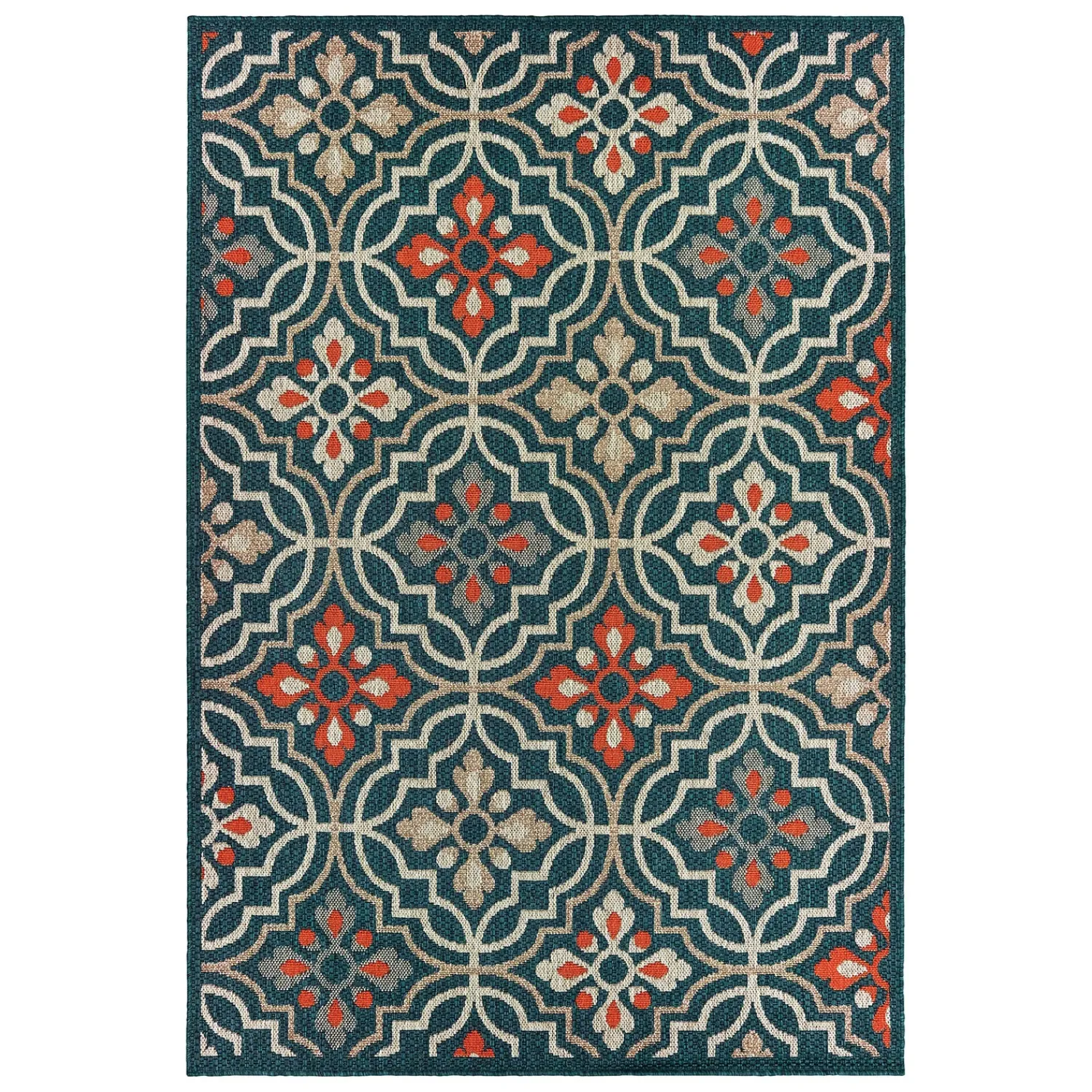 Plow & Hearth Area Rugs>Cambridge Tilework Indoor/Outdoor Rug, 3'3" x 5'