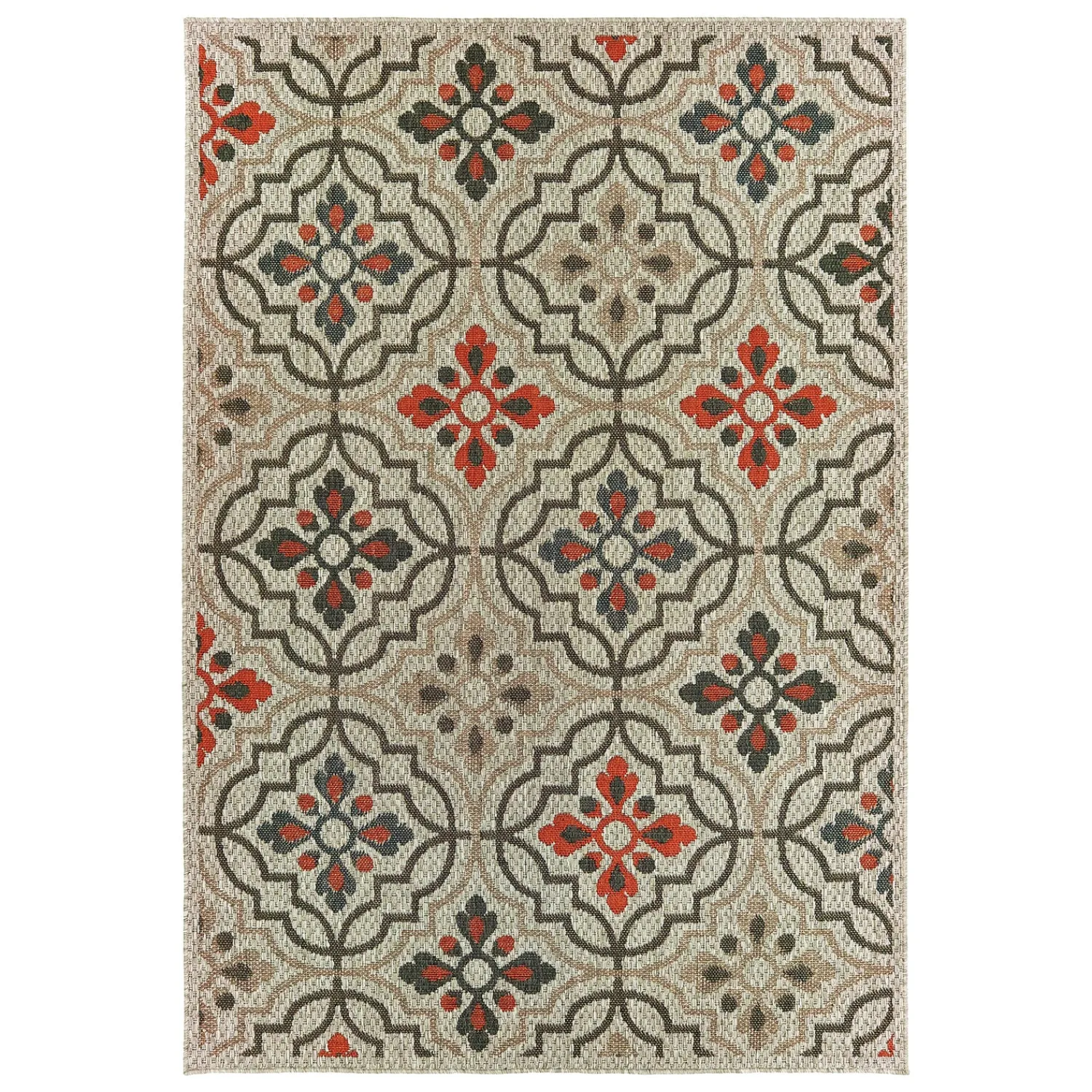Plow & Hearth Area Rugs>Cambridge Tilework Indoor/Outdoor Rug, 3'3" x 5'