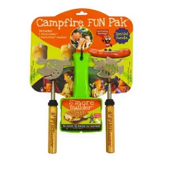 Plow & Hearth Fire Pits|Fire Pits>Campfire Fun Pak with Roasting Sticks and S'More Builder