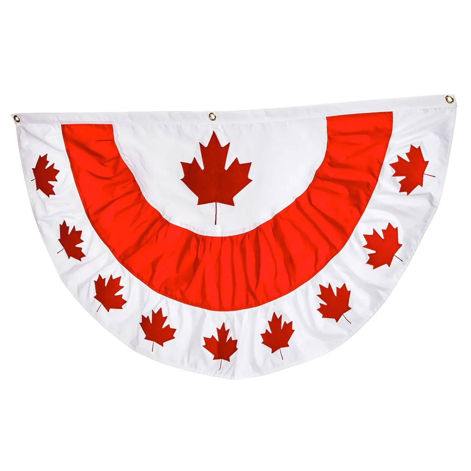 Plow & Hearth Bunting & Banners>Canadian Maple Leaf Applique Bunting