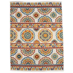 Plow & Hearth Area Rugs>Cancun Polypropylene Rug, 5'3" x 7'3" Rust