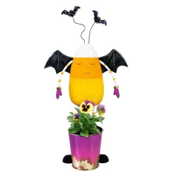 Plow & Hearth Garden Statues>Candy Corn Candy Bucket Metal Statue, 21"H