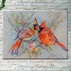 Plow & Hearth Outdoor Wall Art|Wall Art>Cardinal Indoor/Outdoor Canvas Wall Art