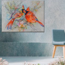 Plow & Hearth Outdoor Wall Art|Wall Art>Cardinal Indoor/Outdoor Canvas Wall Art