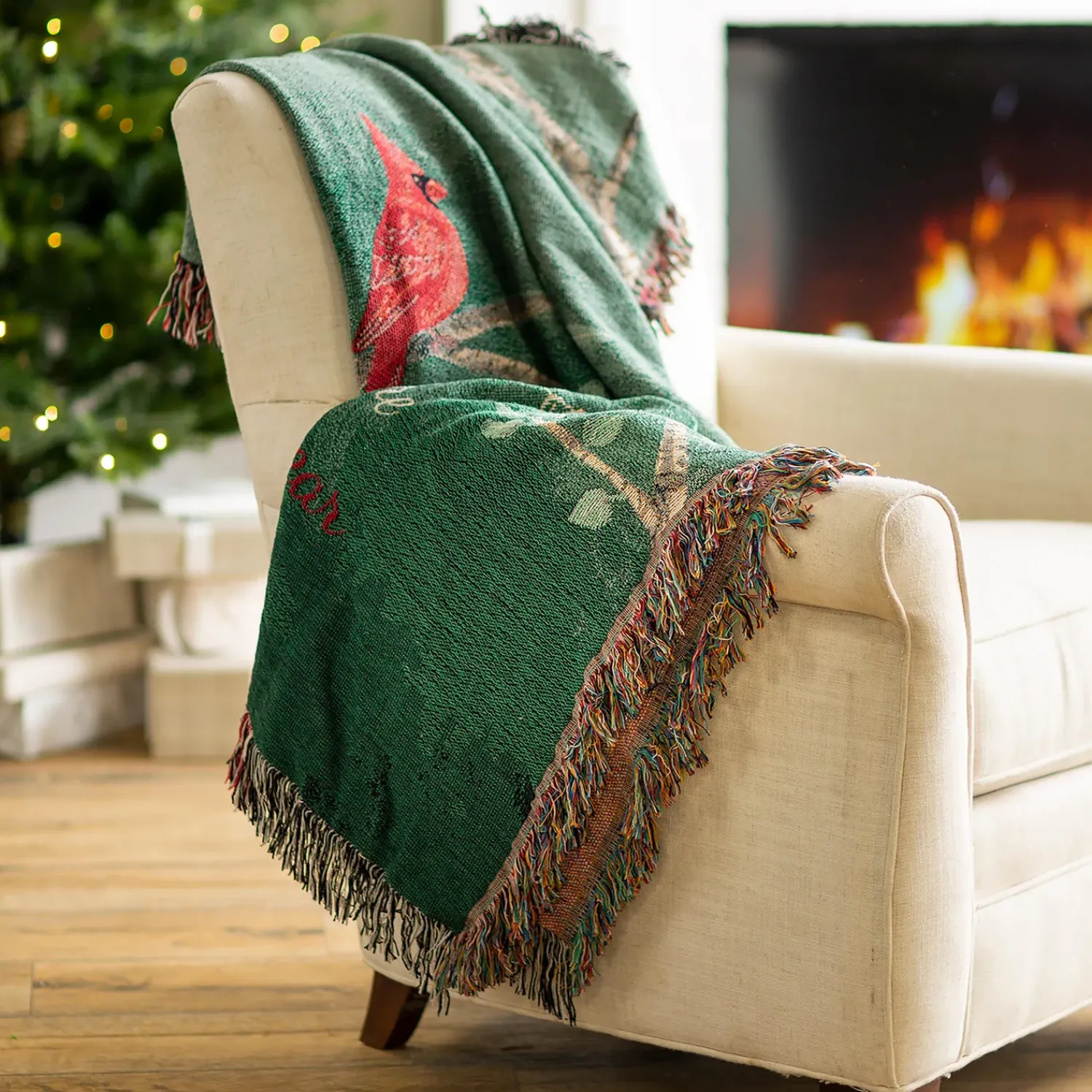 Plow & Hearth Throws & Blankets>CARDINAL THROW