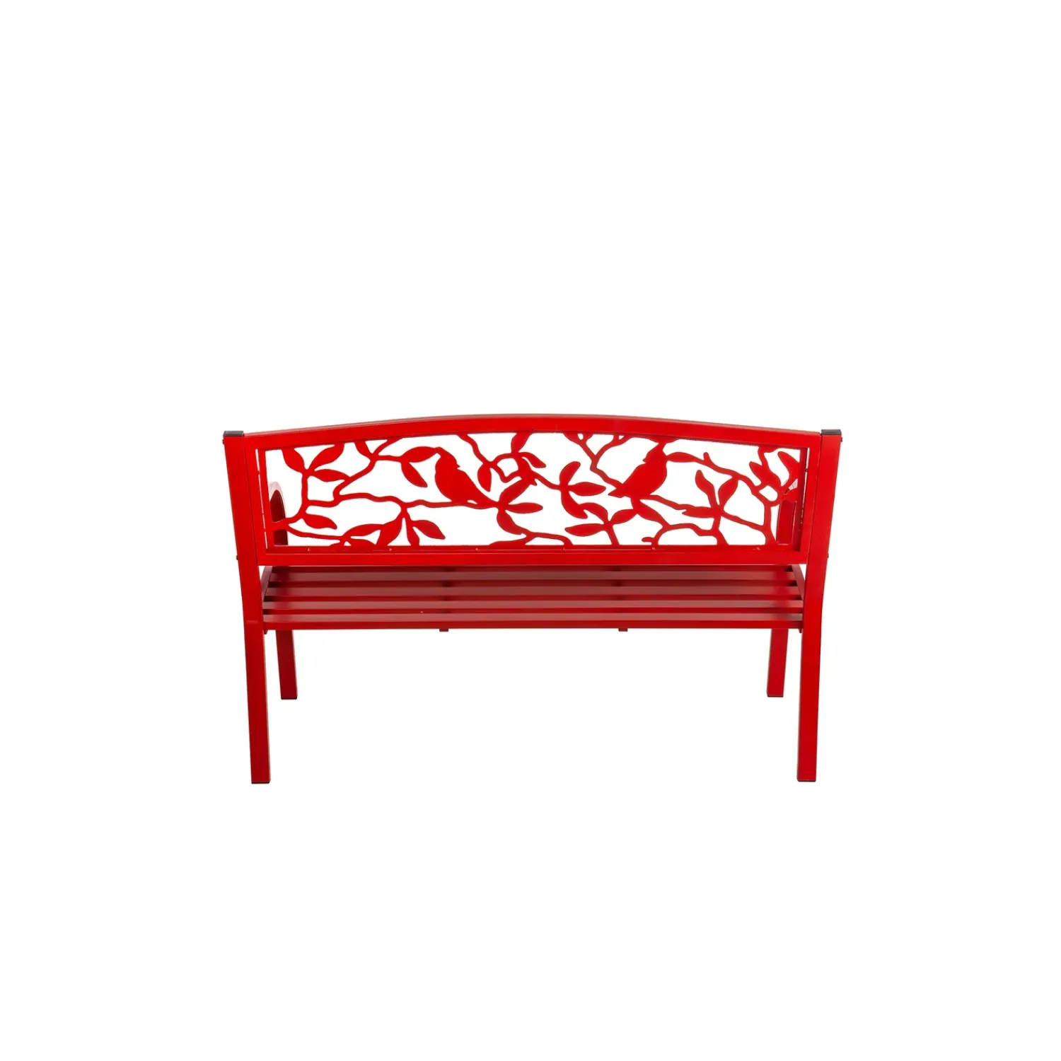 Plow & Hearth Outdoor Benches>Cardinals Metal Garden Bench, Red