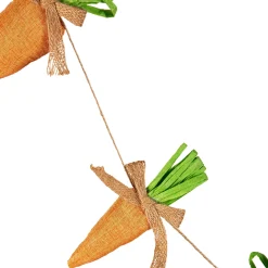 Plow & Hearth Decorative Accents>Carrot Fabric Garland Hanging Decor, 71"