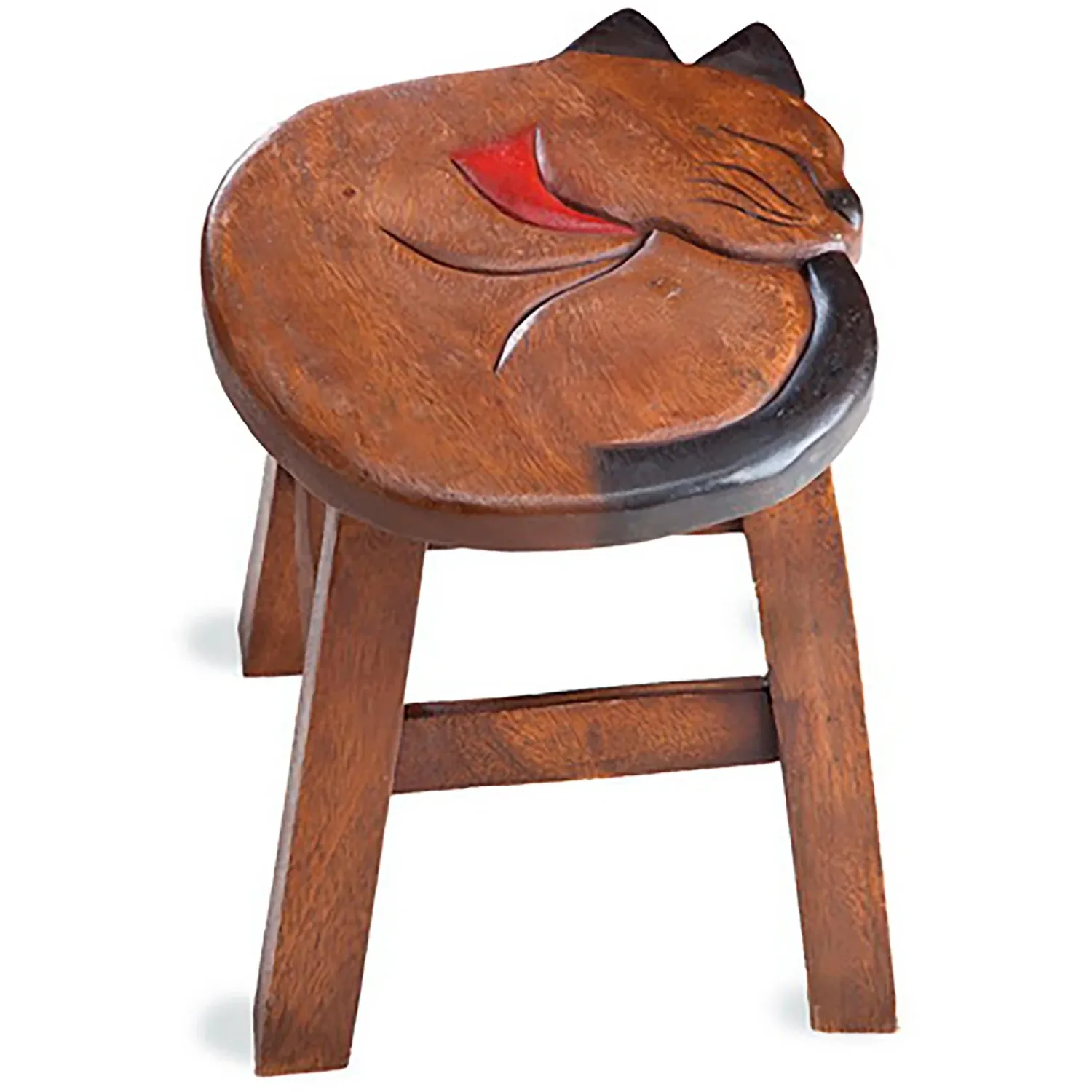 Plow & Hearth Chairs & Rockers|Rockers & Gliders>Carved Acacia Pet Footstool