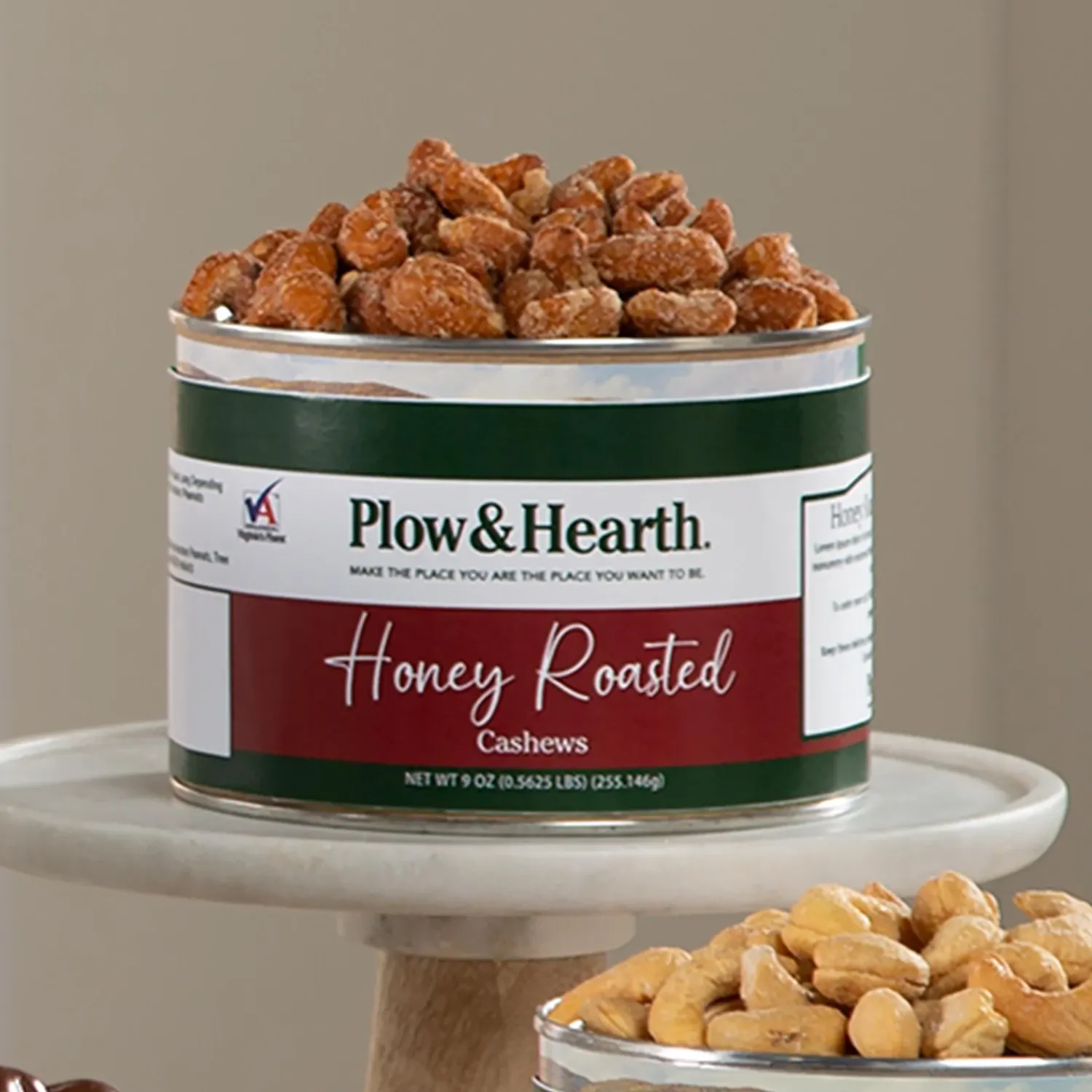 Plow & Hearth Gourmet Snacks & Nuts>Cashew Tower Gift Set: Salted, Honey Toasted And Chocolate Covered Cashews