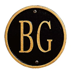 Plow & Hearth Address Signs & Wall Plaques>Cast Aluminum Monogram Welcome Plaque With Monogram