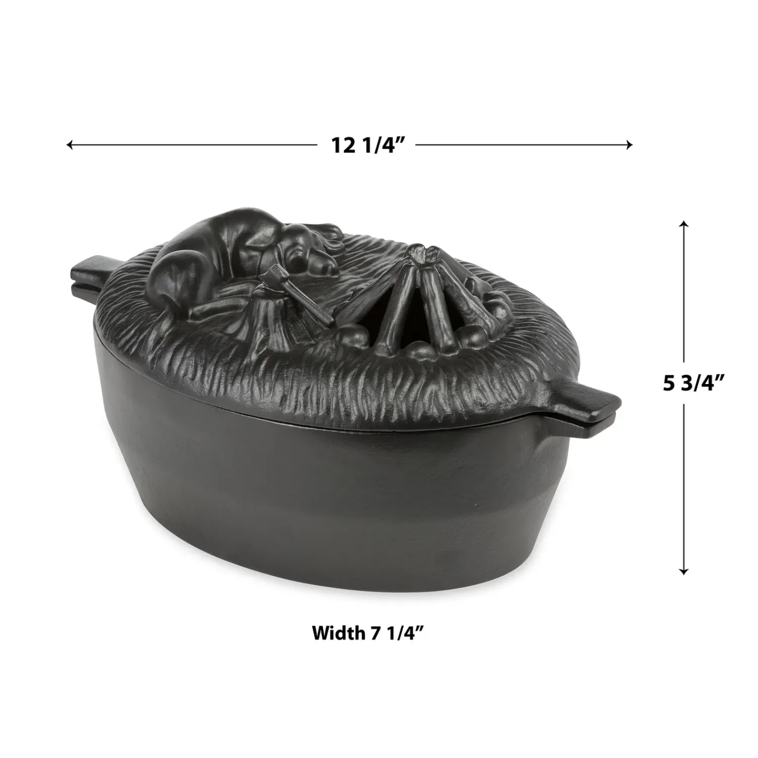 Plow & Hearth Woodstove Steamers>Cast Iron Dog Wood Stove Steamer Black