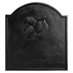 Plow & Hearth Fireplace Grates & Firebacks>Cast Iron Fireback with Pine Cone Design