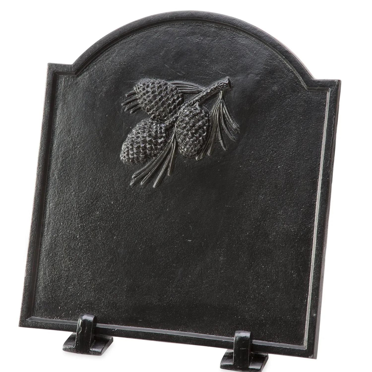 Plow & Hearth Fireplace Grates & Firebacks>Cast Iron Fireback with Pine Cone Design