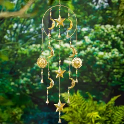 Plow & Hearth Wind Chimes & Mobiles>Celestial Wind Chime with Glass Beads