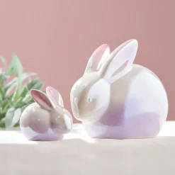 Plow & Hearth Decorative Accents>Ceramic Bunny Table Decor, Set of 2