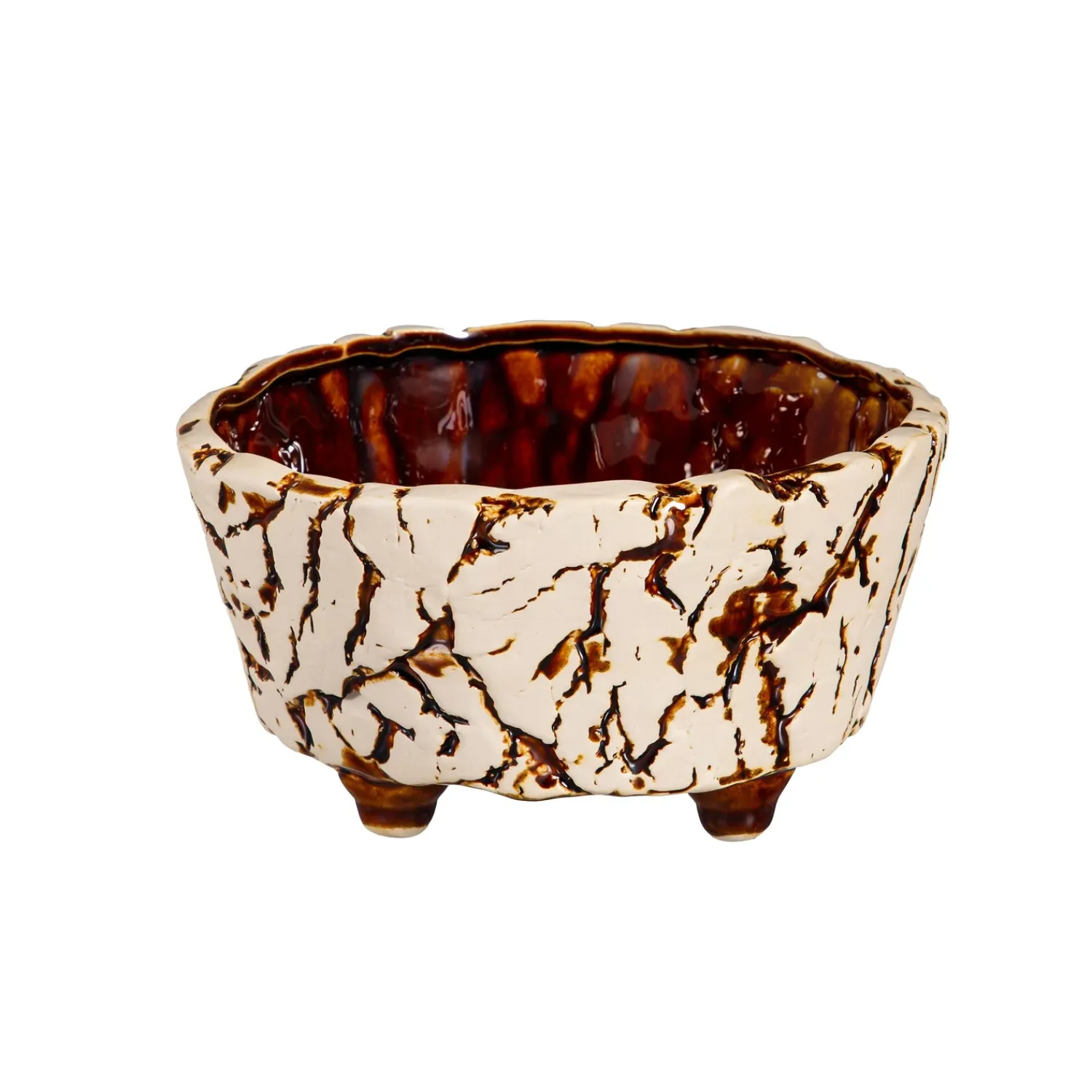 Plow & Hearth Planters & Plant Stands>Ceramic Crackled Planter