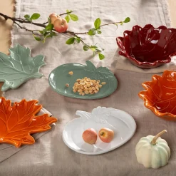 Plow & Hearth Plates & Platters>Ceramic Fall Leaf Plates, Set of 6