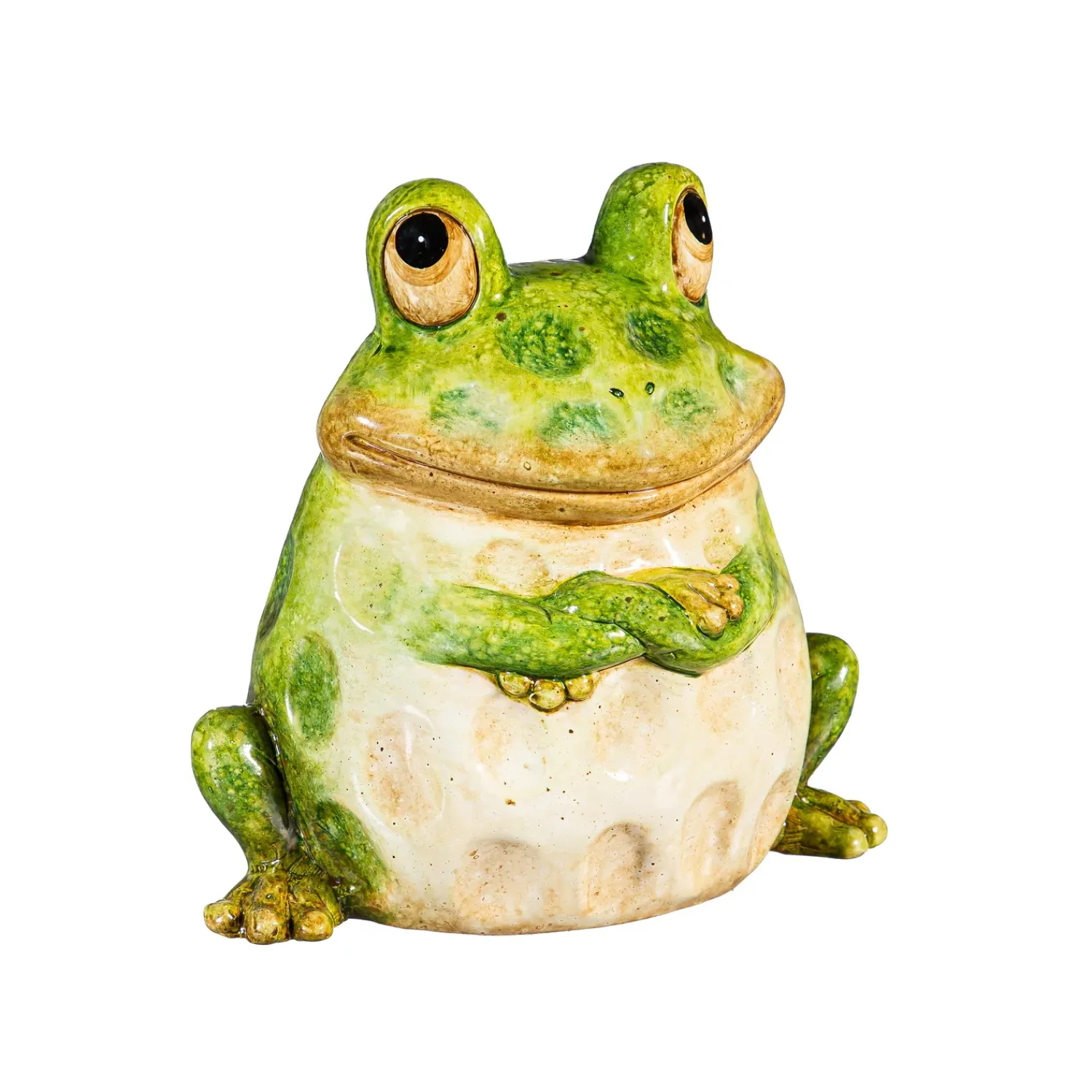 Plow & Hearth Garden Statues>Ceramic Frog Family Statue, Set of 3, 7"H