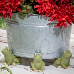 Plow & Hearth Planters & Plant Stands>Ceramic Frog Planter Feet, Set of 3