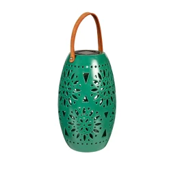 Plow & Hearth Solar Accents|Outdoor Lamps>Ceramic Starburst Cut Out Solar Lantern