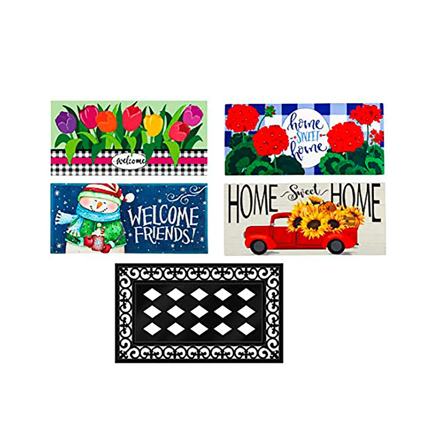 Plow & Hearth Interchangeable Mats>Changing Seasons Sassafras Mat Set