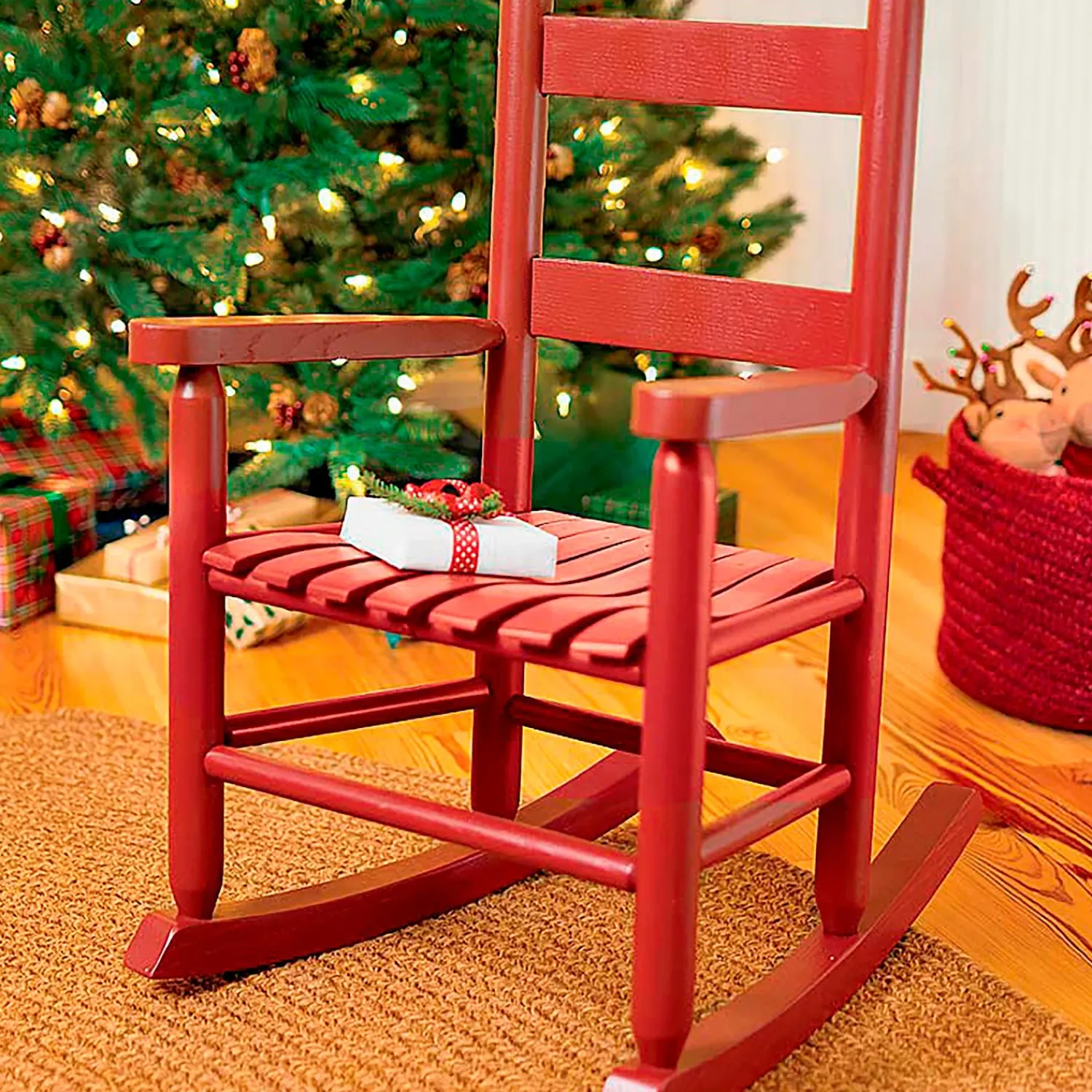 Plow & Hearth Chairs & Rockers|Rockers & Gliders>Child's Oak Ladderback Rocker