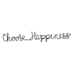 Plow & Hearth Wall Art>Choose Happiness Metal 3D Wall Art