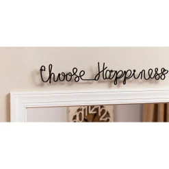Plow & Hearth Wall Art>Choose Happiness Metal 3D Wall Art