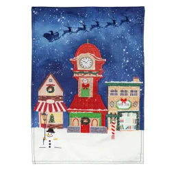 Plow & Hearth Garden Flags>Christmas Eve Linen Garden Flag