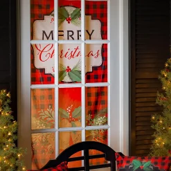 Plow & Hearth Bunting & Banners>Christmas Joy Shadow Scapes Window Shade