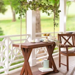 Plow & Hearth Desks & Console Tables>Claremont Outdoor Eucalyptus Console Table
