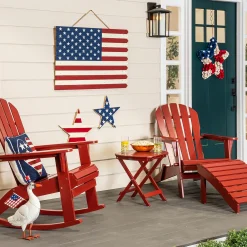 Plow & Hearth Wall Art>Classic American Flag Wooden Wall Art