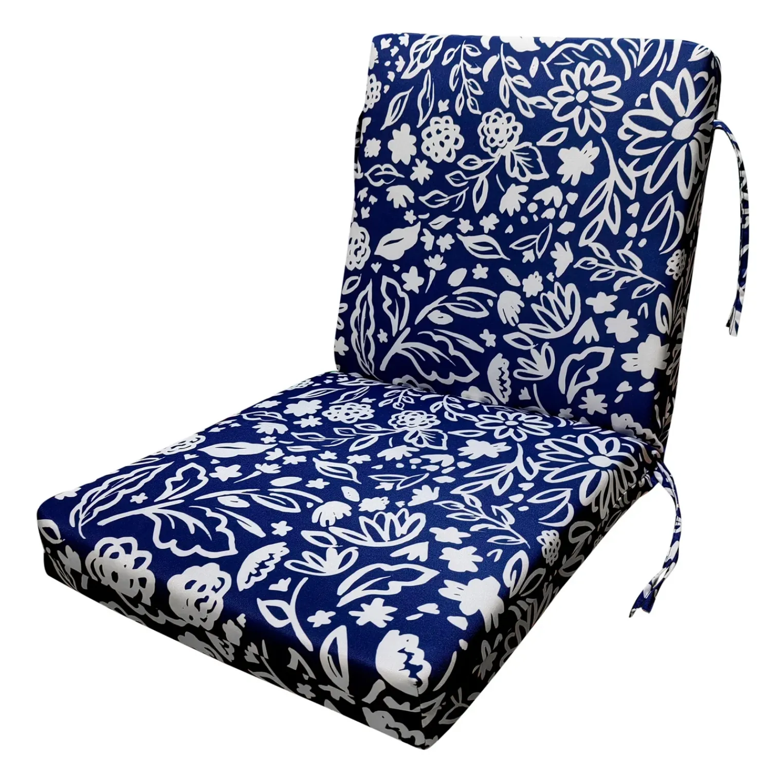 Plow & Hearth Furniture Cushions>Classic Club Cushion with Ties