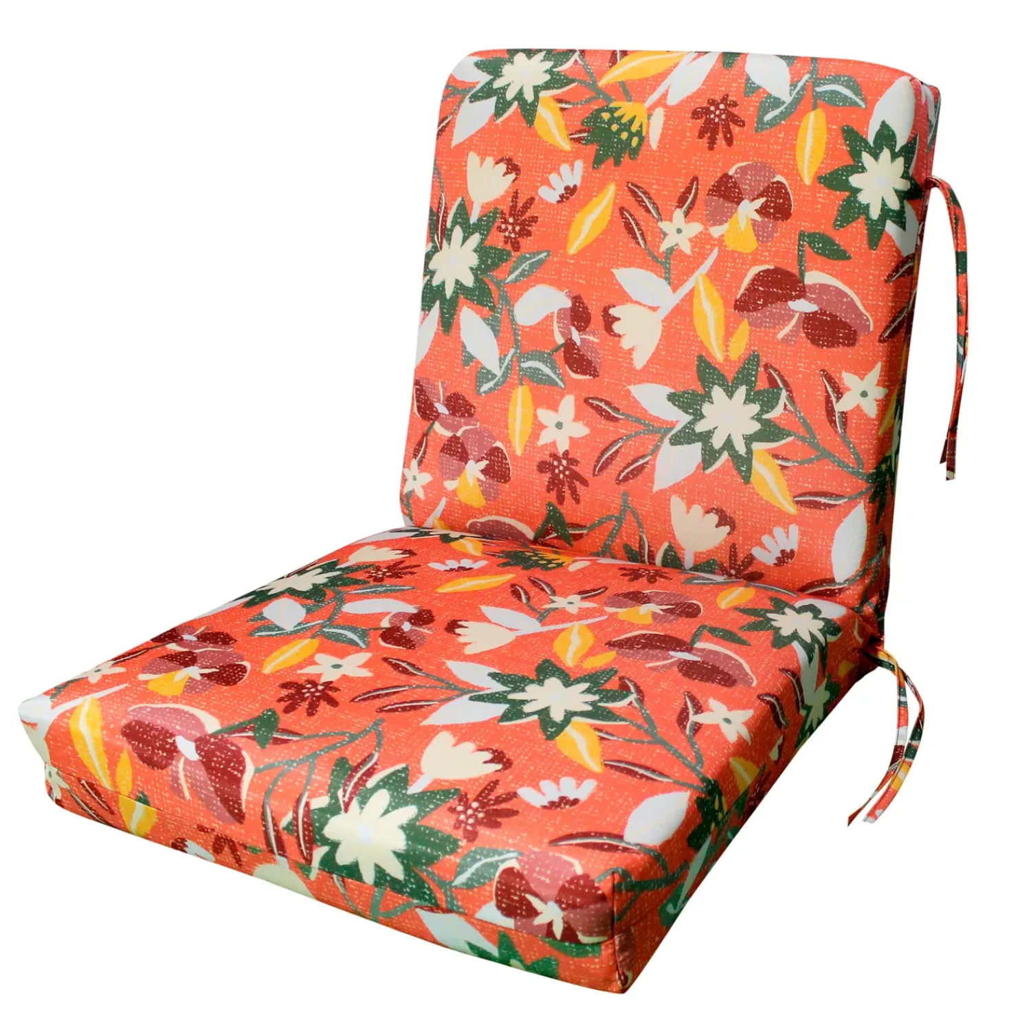 Plow & Hearth Furniture Cushions>Classic Club Cushion with Ties