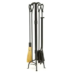 Plow & Hearth Fireplace Tool Sets>Classic 4-Piece Fireplace Tool Set Graphite
