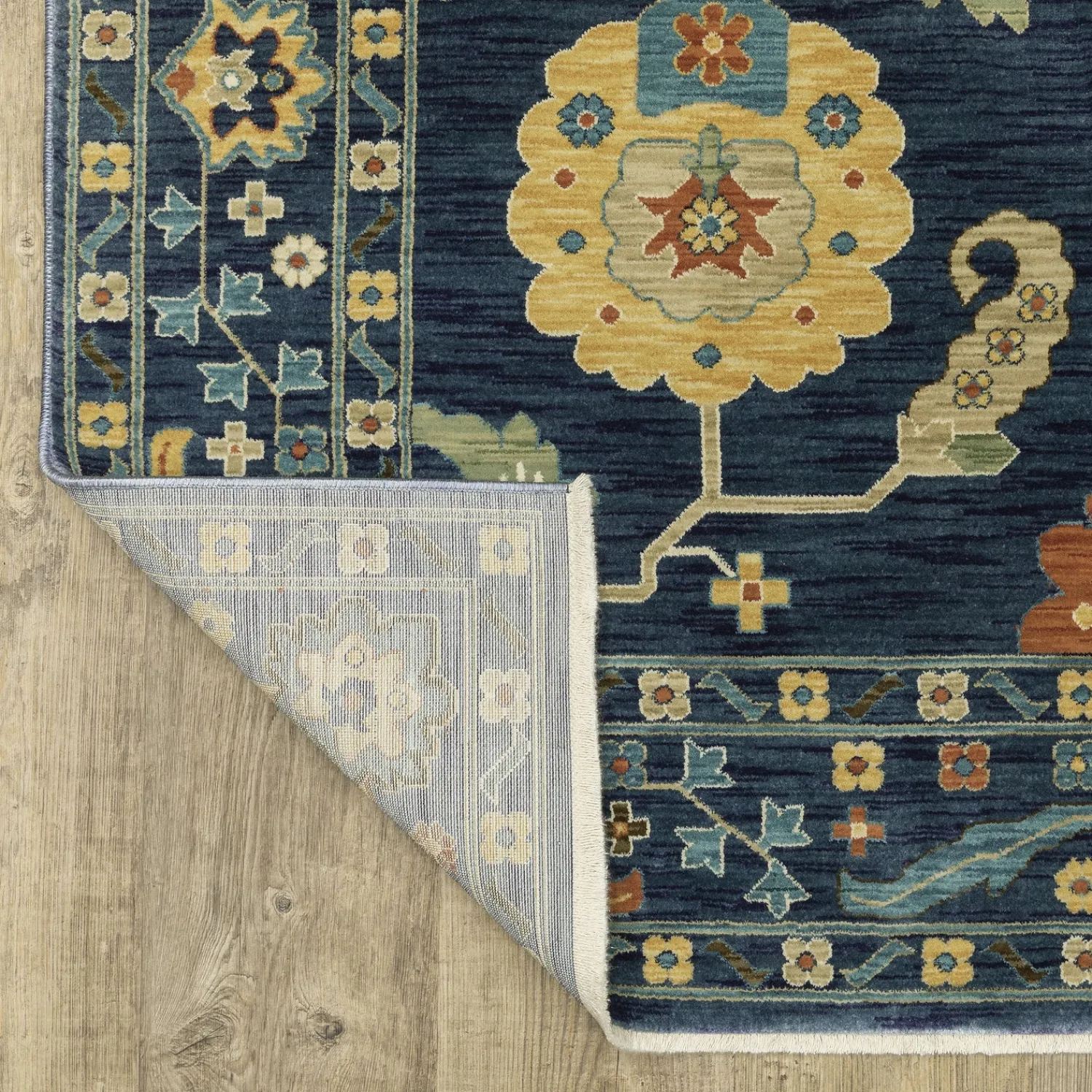 Plow & Hearth Area Rugs>Clover Hill Flowers Polypropylene Rug, 3'3" x 5'