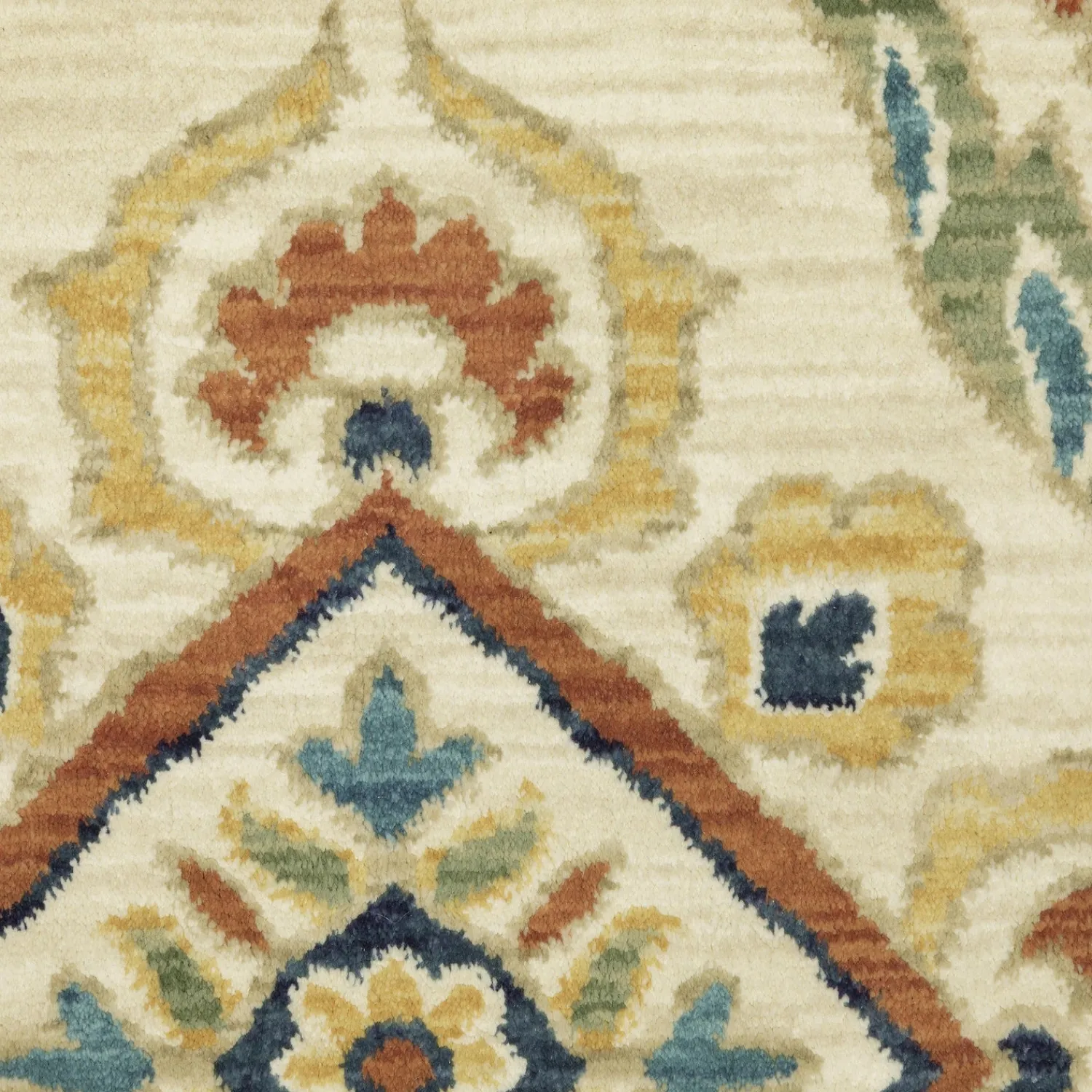Plow & Hearth Area Rugs>Clover Hill Meadow Polypropylene Rug, 9'10" x 12'10" Ivory/Multi