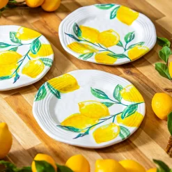 Plow & Hearth Plates & Platters>Coastal Citrus Melamine Salad Plate, 8.5"