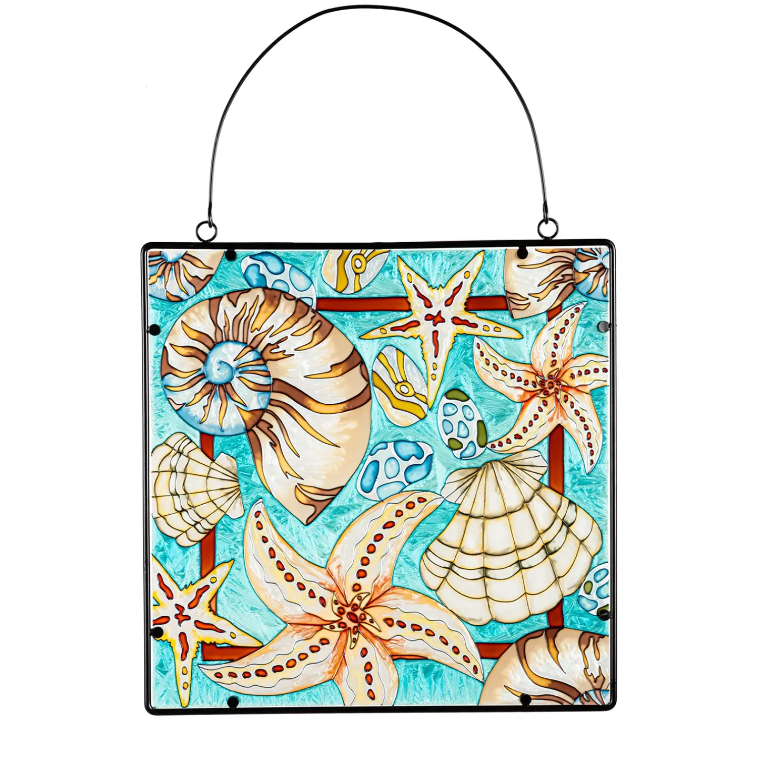 Plow & Hearth Wall Art>Coastal Stained Glass Wall Art