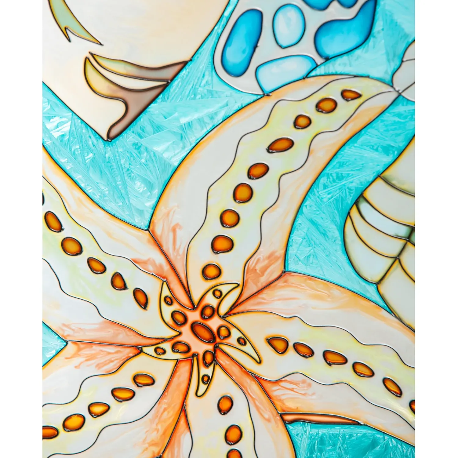 Plow & Hearth Wall Art>Coastal Stained Glass Wall Art