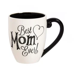 Plow & Hearth Coffee & Tea Cups>Coffee Cup Ceramic Cup O' Java, Best Mom Ever, 17oz, Gift Box