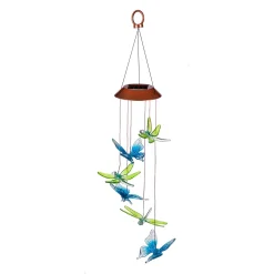 Plow & Hearth Wind Chimes & Mobiles|Solar Accents>Color Changing Solar Mobile, Dragonfly and Butterfly Mixed Icon