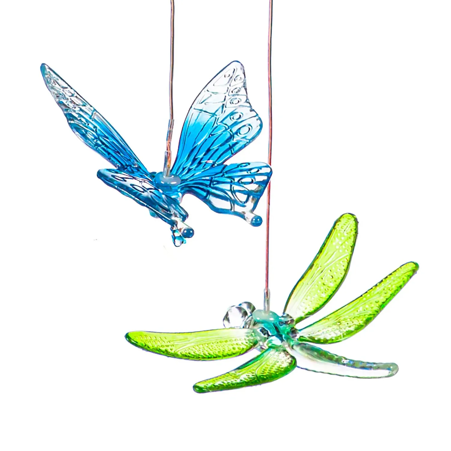 Plow & Hearth Wind Chimes & Mobiles|Solar Accents>Color Changing Solar Mobile, Dragonfly and Butterfly Mixed Icon