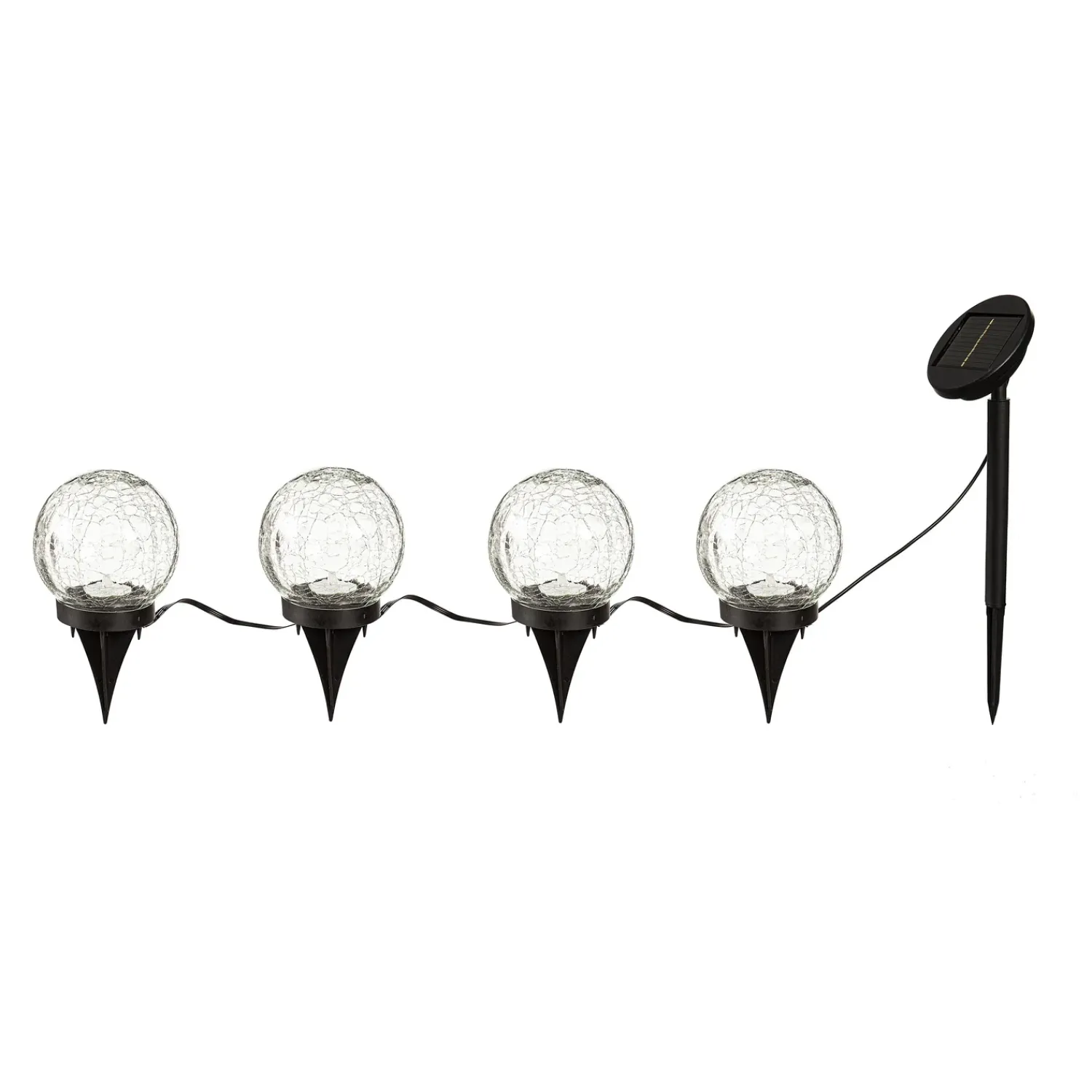 Plow & Hearth Solar Accents|Garden Path Lighting>Color-Changing Solar Globe Stake Set
