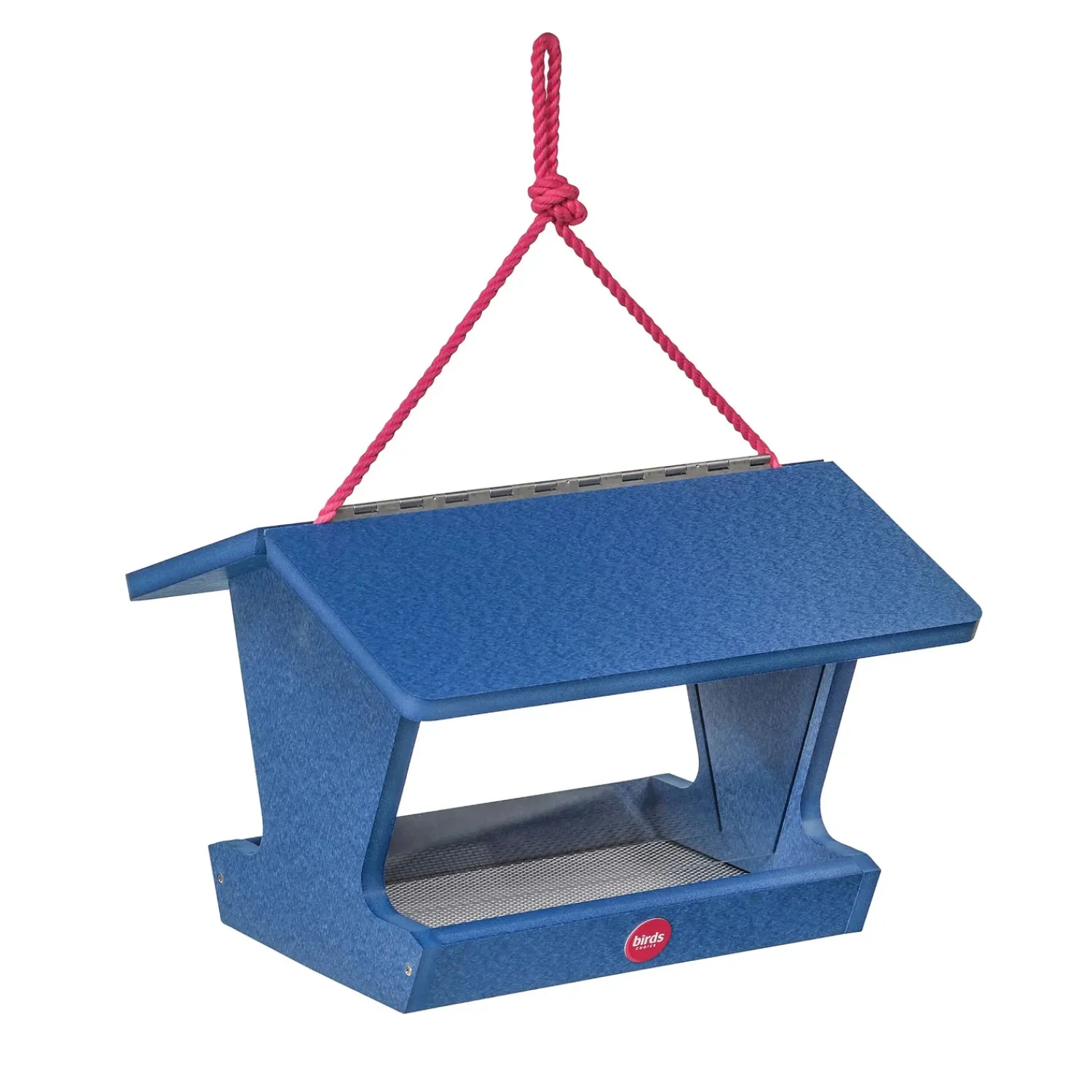 Plow & Hearth Bird Feeders>Colored Recycled Poly-Lumber Hopper-Style Bird Feeder