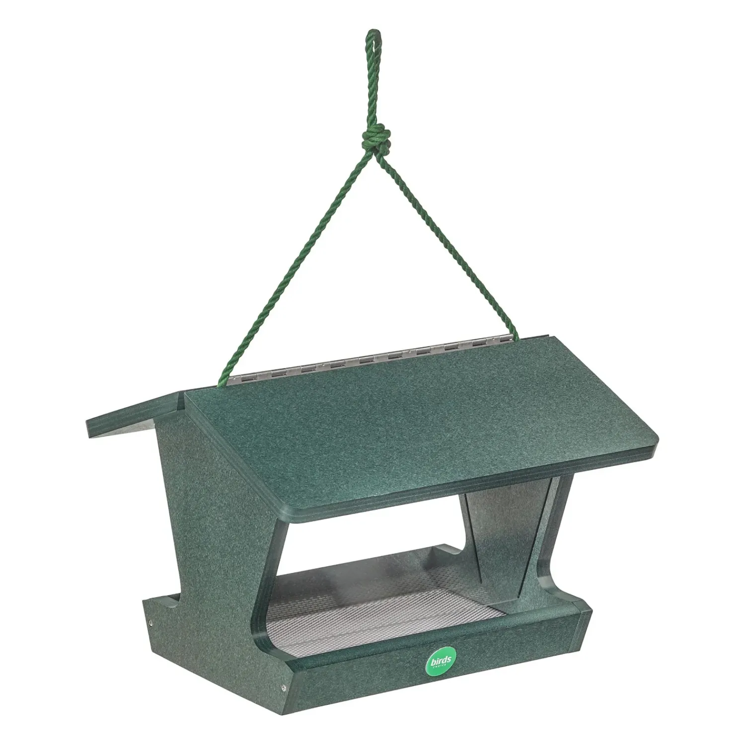 Plow & Hearth Bird Feeders>Colored Recycled Poly-Lumber Hopper-Style Bird Feeder